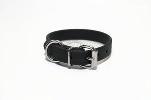 Jet Black Biothane Dog Collar - 3/4" (20mm) wide