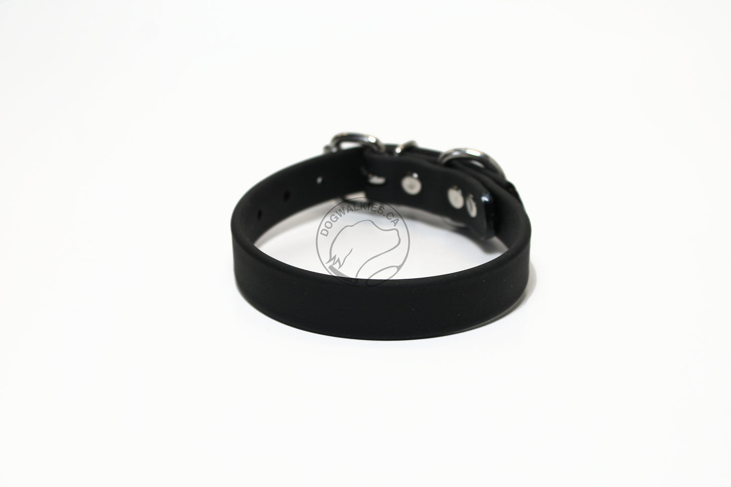 Jet Black Biothane Dog Collar - 3/4" (20mm) wide