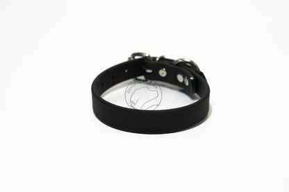Jet Black Biothane Dog Collar - 3/4" (20mm) wide