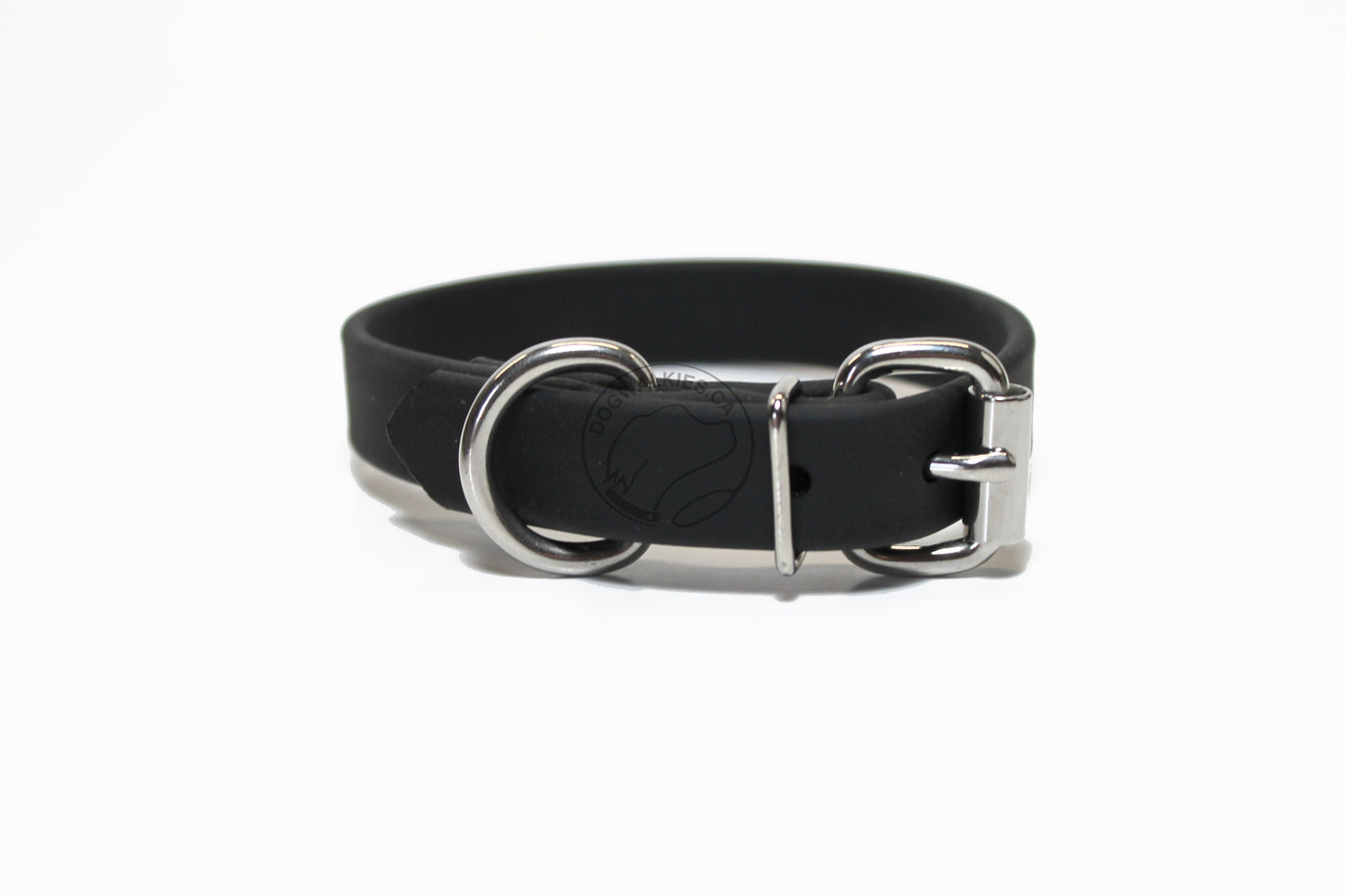 Jet Black Biothane Dog Collar - 3/4" (20mm) wide