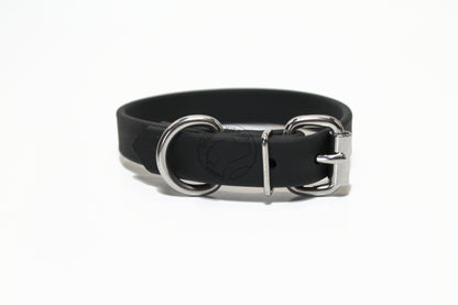 Jet Black Biothane Dog Collar - 3/4" (20mm) wide