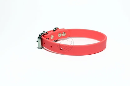 Peach Coral Biothane Dog Collar - 3/4" (20mm) wide