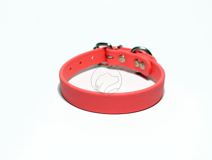 Peach Coral Biothane Dog Collar - 3/4" (20mm) wide