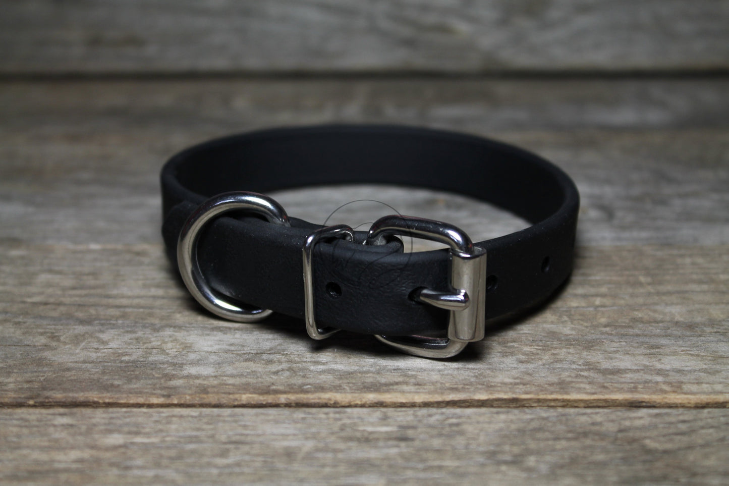Jet Black Biothane Dog Collar - 3/4" (20mm) wide