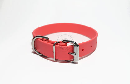Peach Coral Biothane Dog Collar - 1 inch (25mm) wide