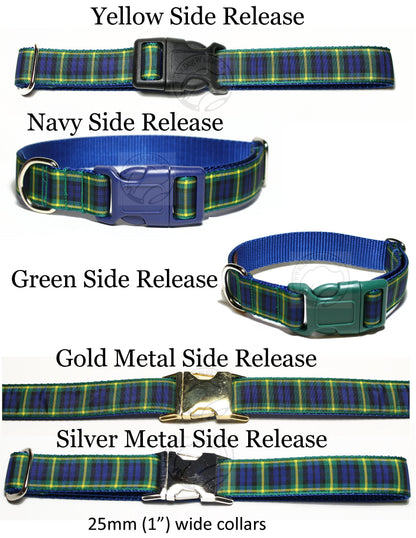 Gordon clan tartan - dog collar