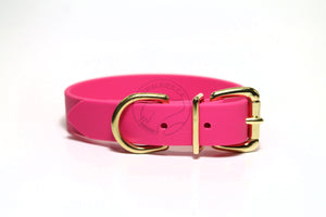 Fuchsia Pink Biothane Dog Collar - 1 inch (25mm) wide