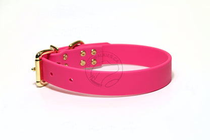Fuchsia Pink Biothane Dog Collar - 1 inch (25mm) wide