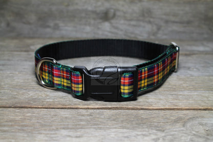Buchanan clan tartan - dog collar