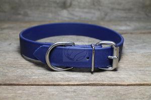 Navy Blue Biothane Dog Collar - 1 inch (25mm) wide