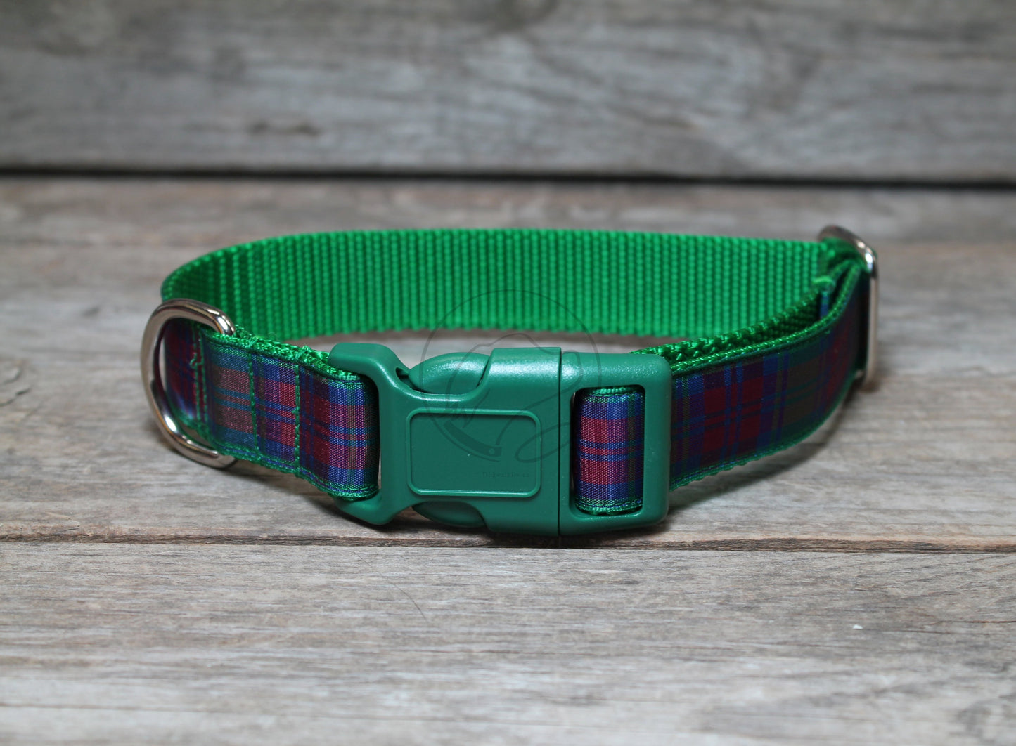 Lindsay Clan tartan - dog collar