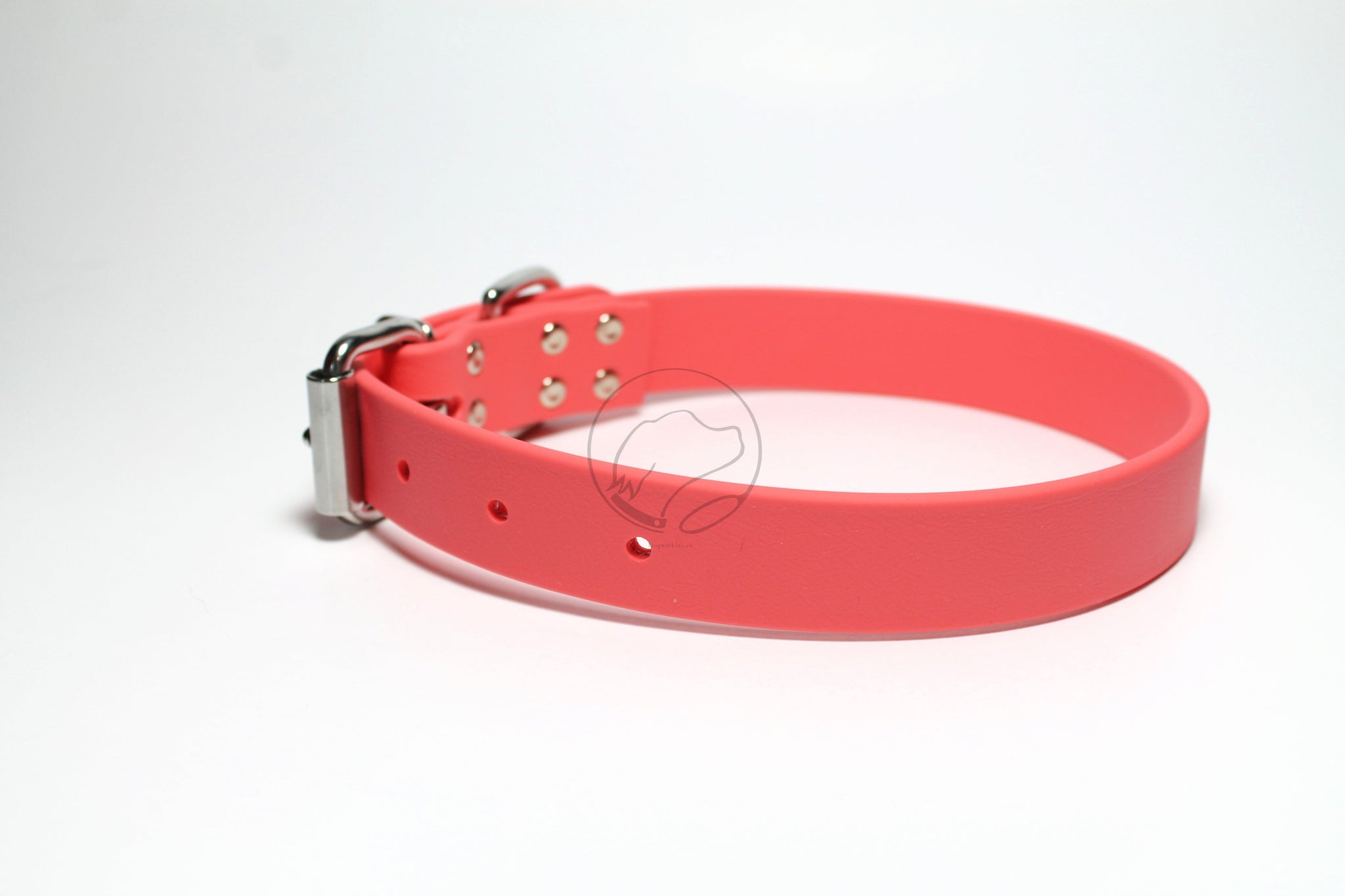 Peach Coral Biothane Dog Collar - 1 inch (25mm) wide