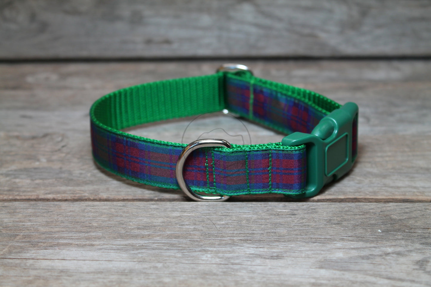Lindsay Clan tartan - dog collar
