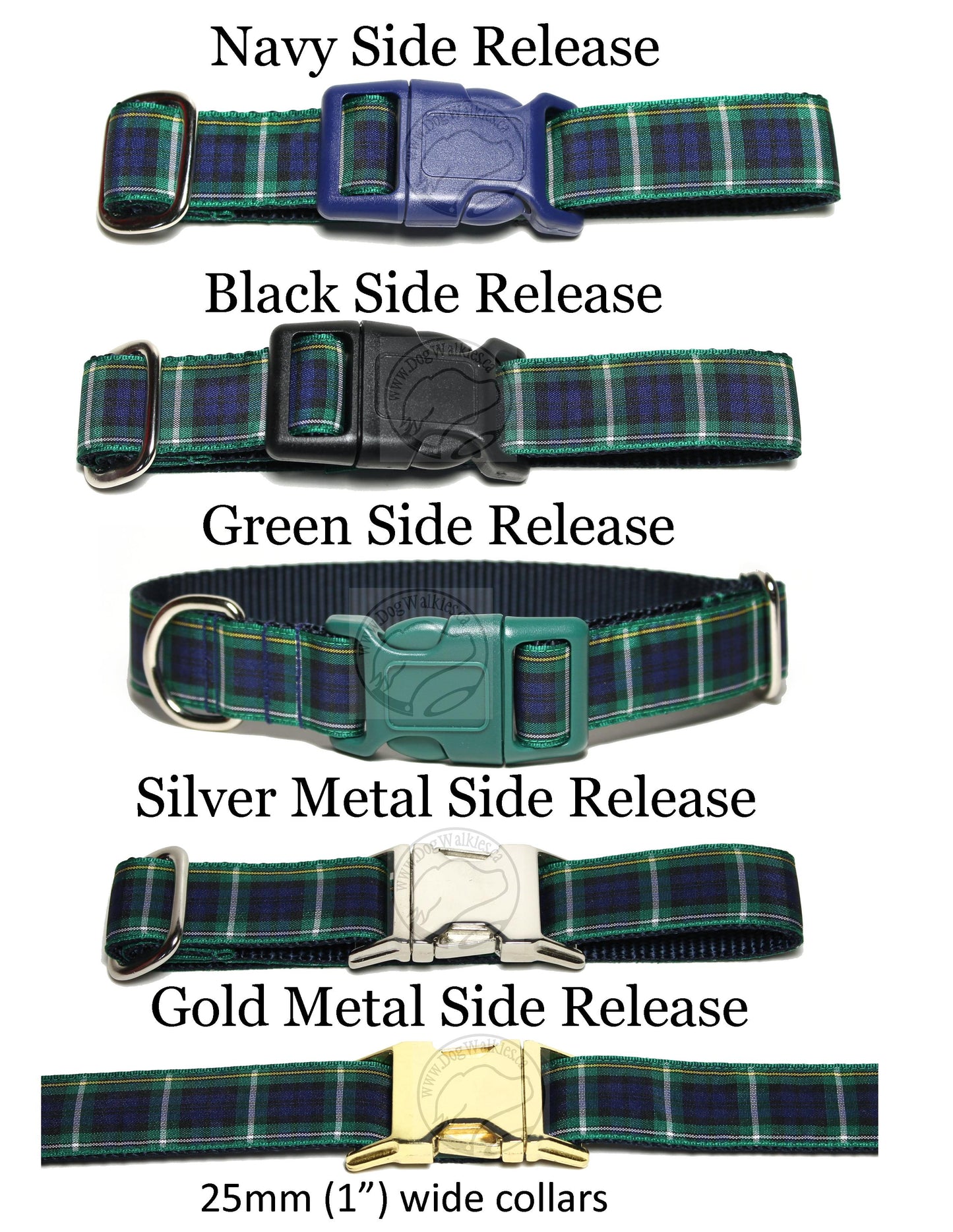 Campbell clan tartan - dog collar