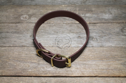 Dark Chocolate Brown Biothane Dog Collar - 1 inch (25mm) wide