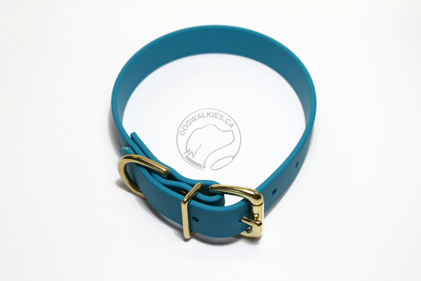 Oasis Blue Biothane Dog Collar - 1 inch (25mm) wide