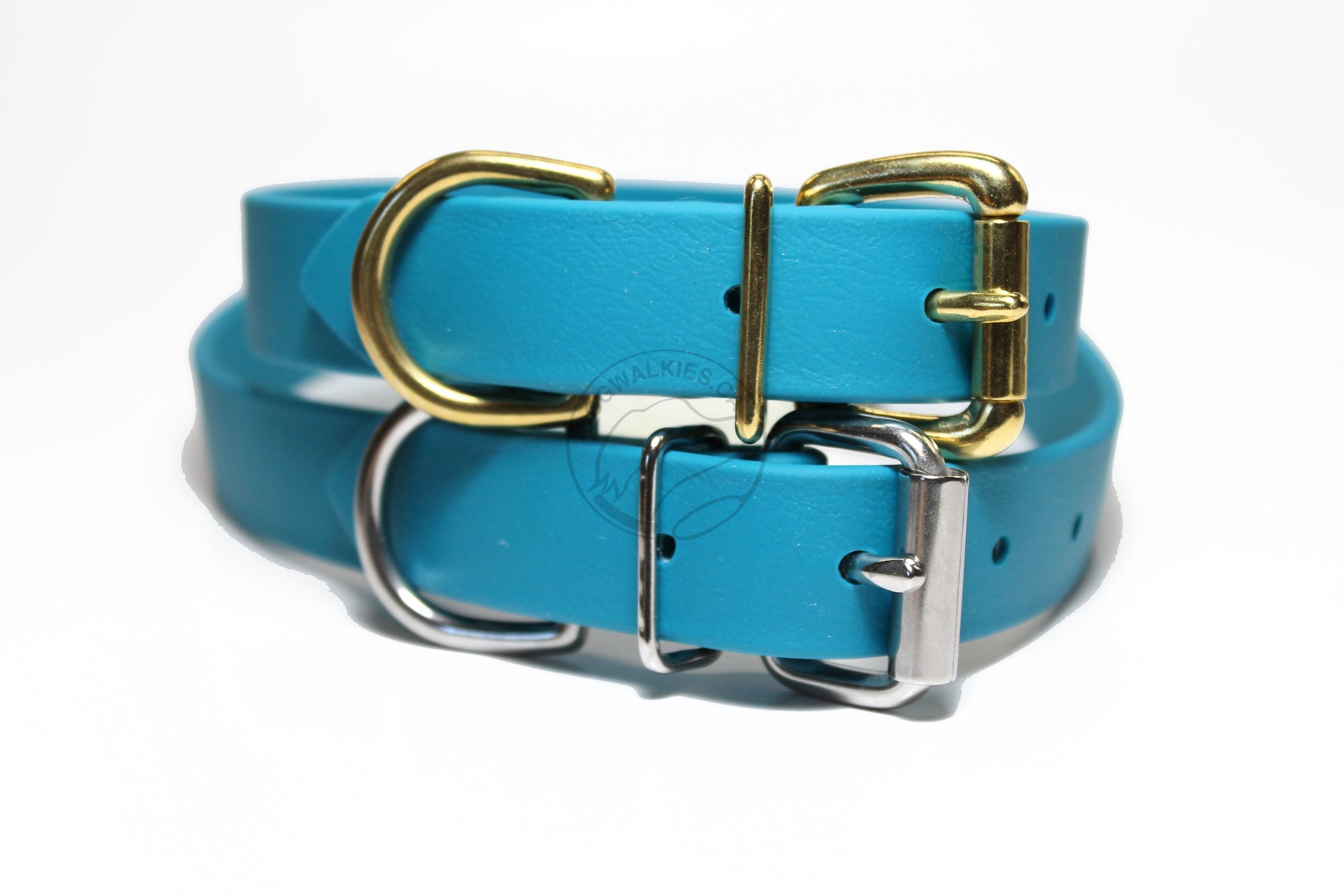 Oasis Blue Biothane Dog Collar - 1 inch (25mm) wide