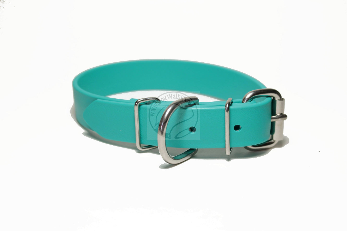 Teal Biothane Dog Collar - 1 inch (25mm) wide