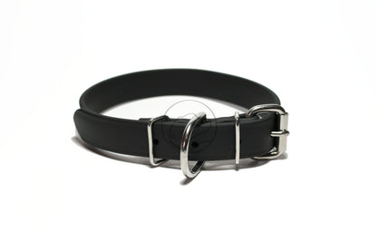 Jet Black Biothane Dog Collar - 1 inch (25mm) wide