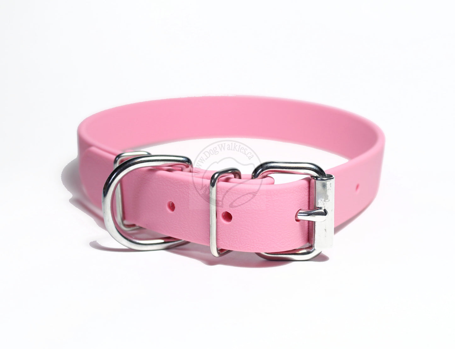 Bubblegum Pink Biothane Dog Collar - 1 inch (25mm) wide