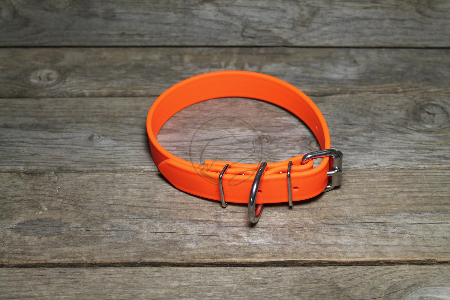 Neon Blaze Orange Biothane Dog Collar - 1 inch (25mm) wide