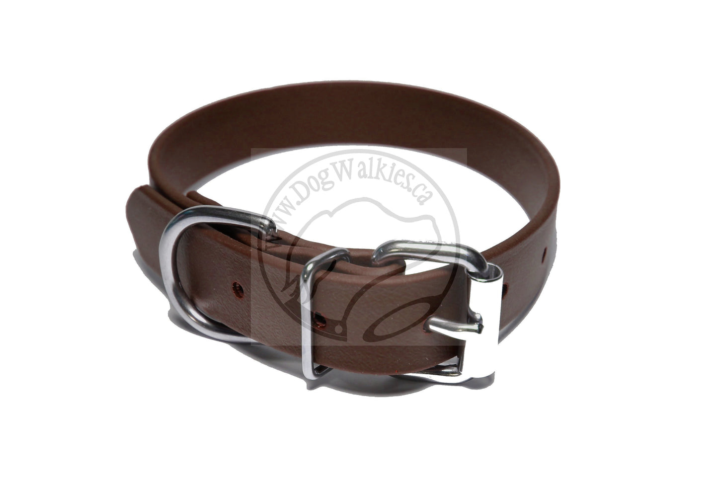 Dark Chocolate Brown Biothane Dog Collar - 1 inch (25mm) wide