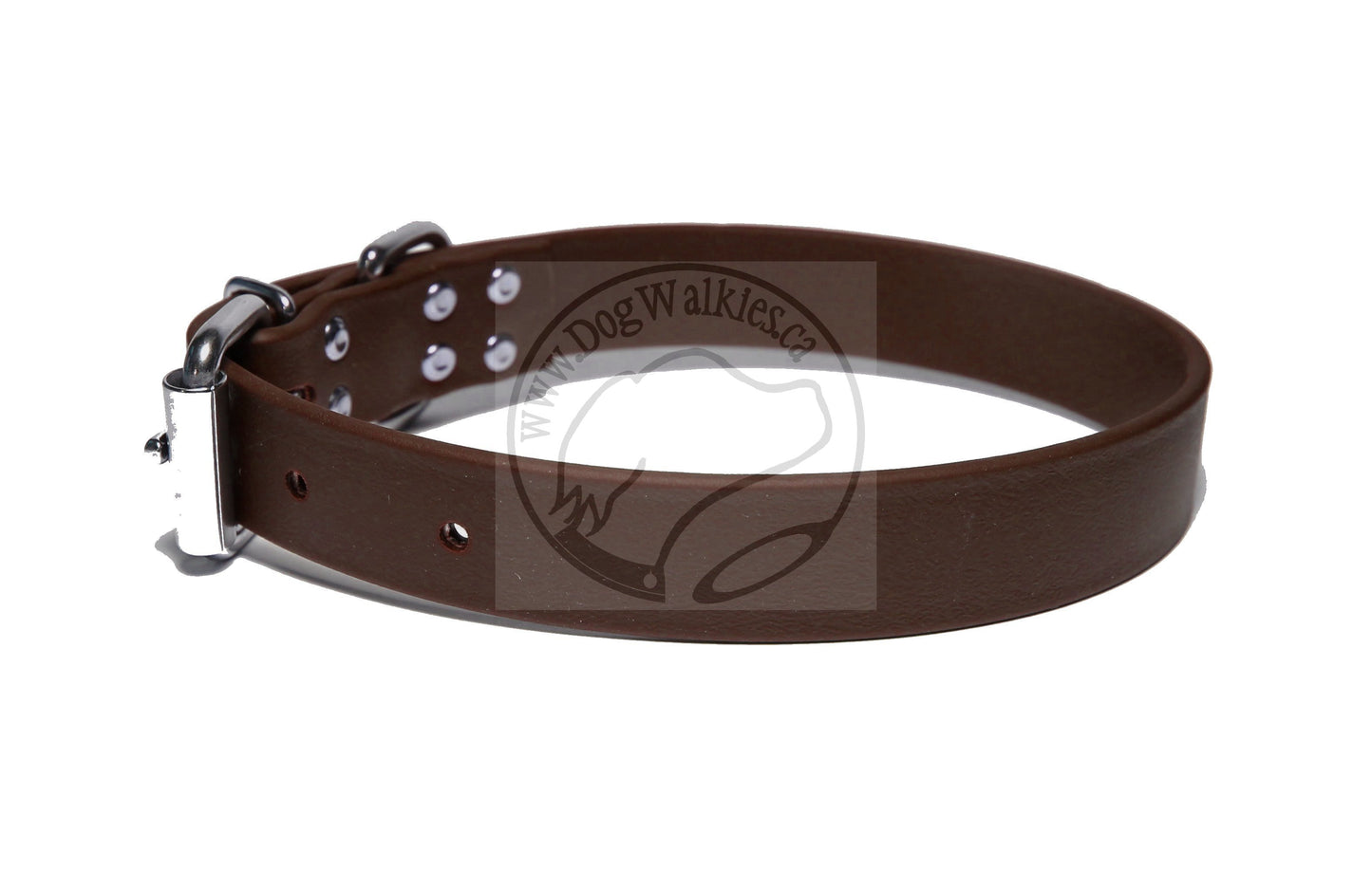 Dark Chocolate Brown Biothane Dog Collar - 1 inch (25mm) wide