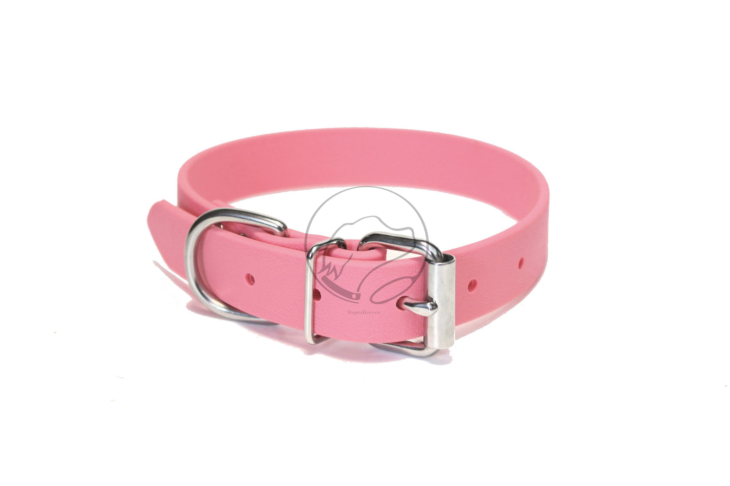 Bubblegum Pink Biothane Dog Collar - 1 inch (25mm) wide