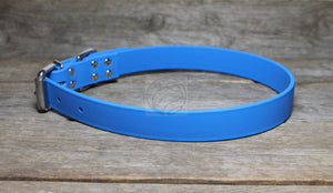 Caribbean Blue Biothane Dog Collar - 1 inch (25mm) wide