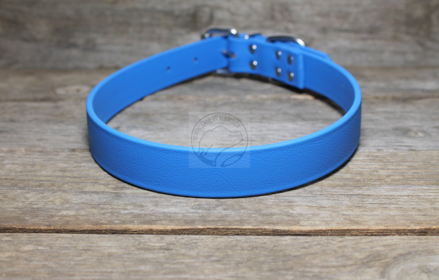 Caribbean Blue Biothane Dog Collar - 1 inch (25mm) wide