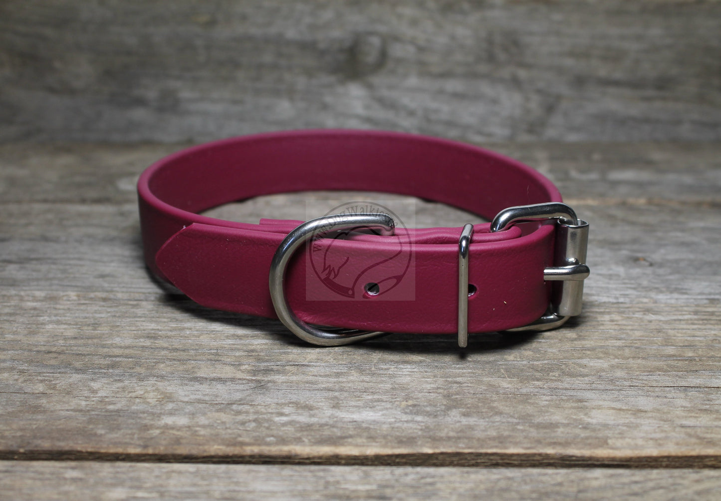 Wine Merlot Biothane Dog Collar - 1 inch (25mm) wide