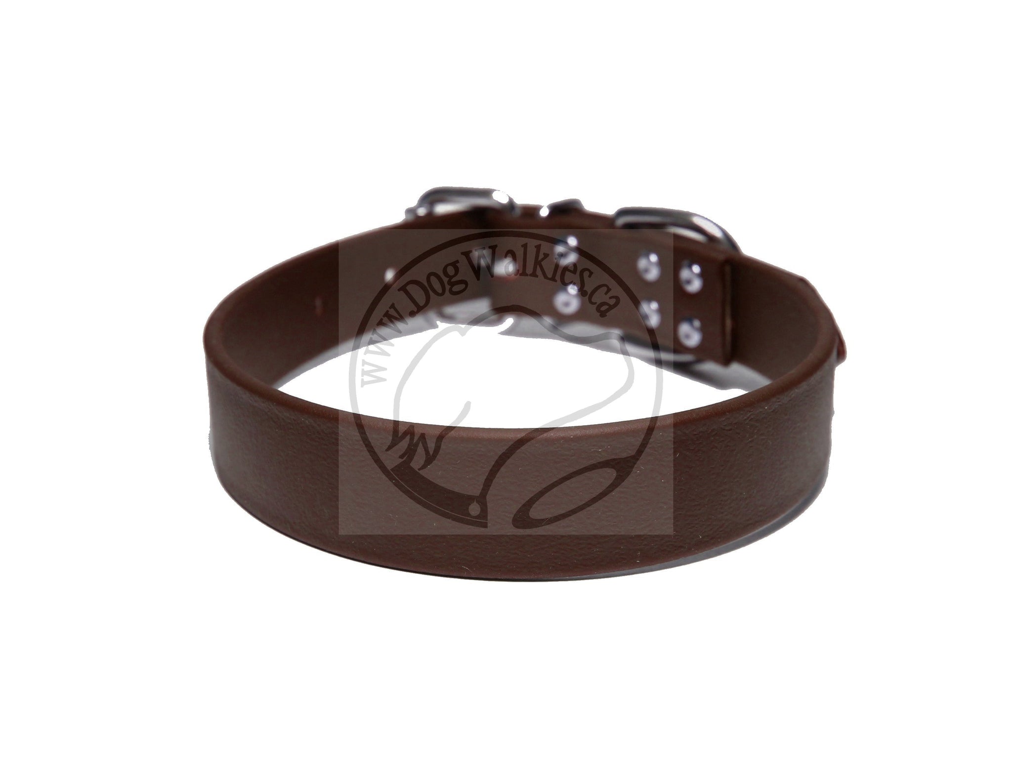 Dark Chocolate Brown Biothane Dog Collar - 1 inch (25mm) wide
