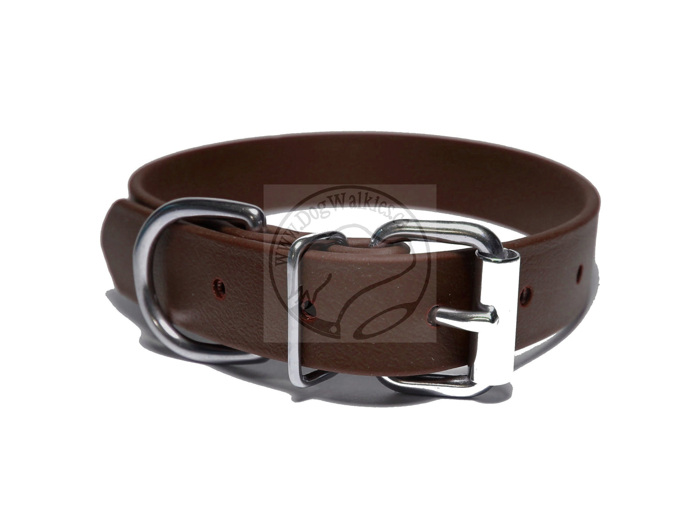 Dark Chocolate Brown Biothane Dog Collar - 1 inch (25mm) wide