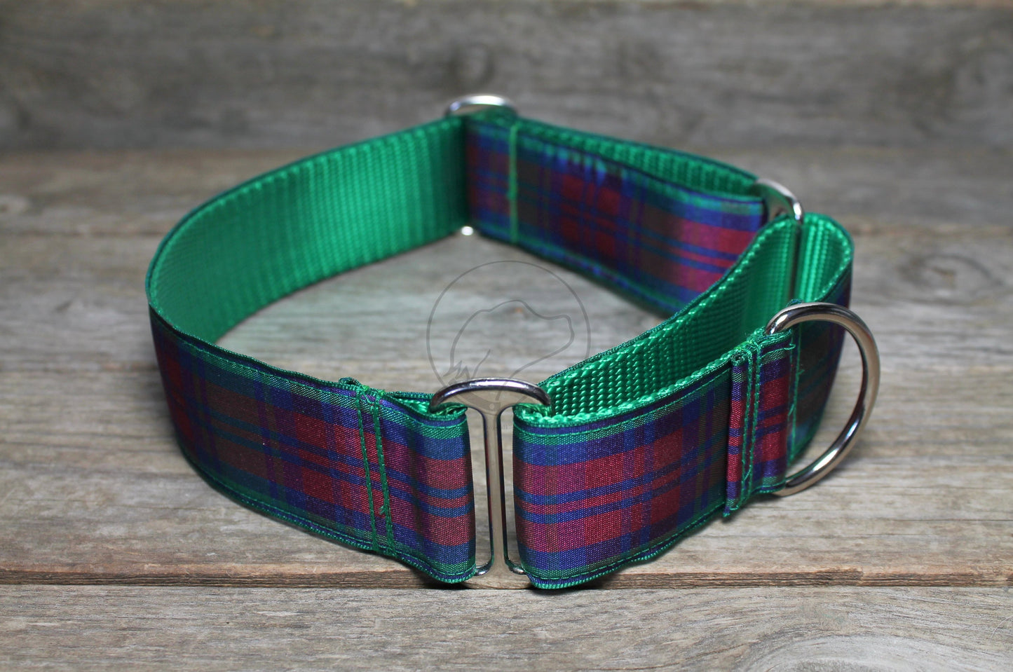 Lindsay Clan tartan - dog collar