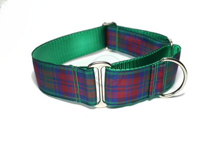 Lindsay Clan tartan - dog collar
