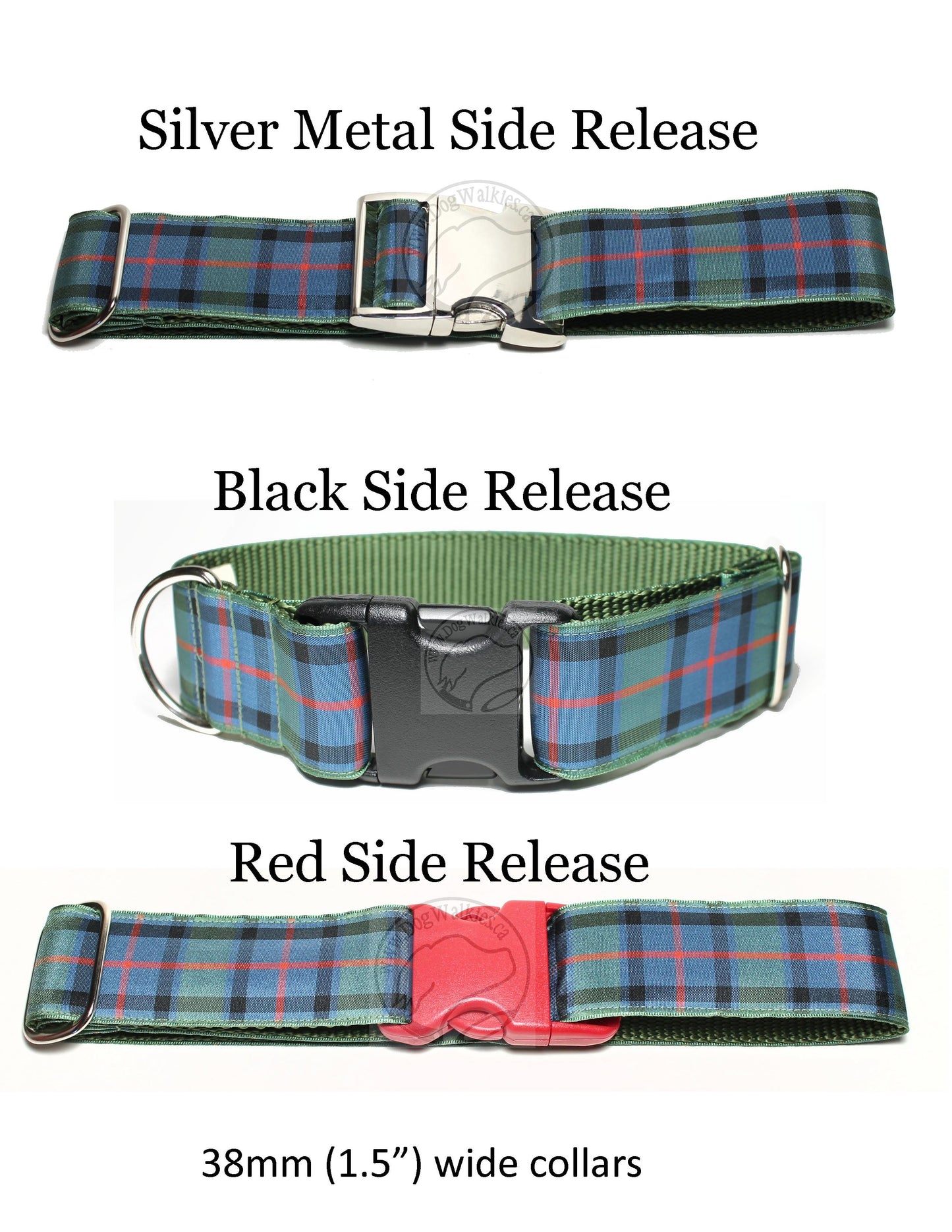 Flower of Scotland tartan - dog collar