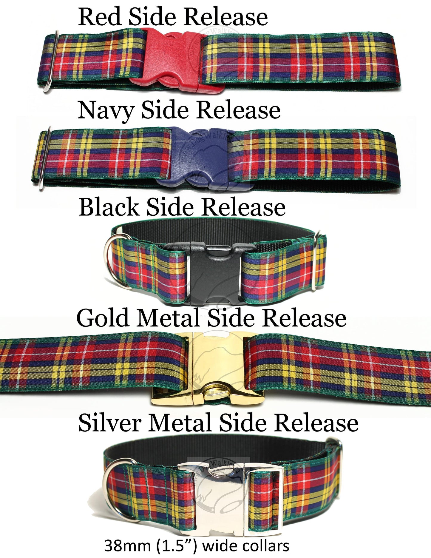 Buchanan clan tartan - dog collar