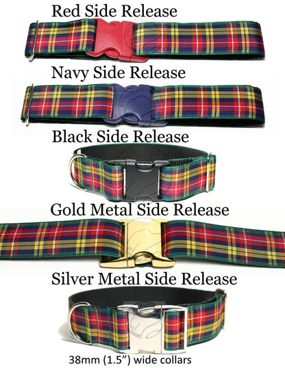 Buchanan clan tartan - dog collar