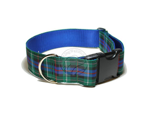 Rose Clan tartan - dog collar