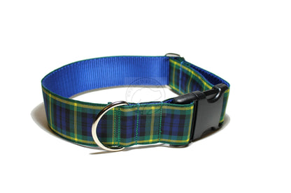 Gordon clan tartan - dog collar