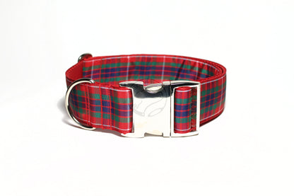 Fraser Clan tartan - dog collar