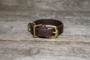 Dark Chocolate Brown Biothane Small Dog Collar - 1/2" (12mm) wide