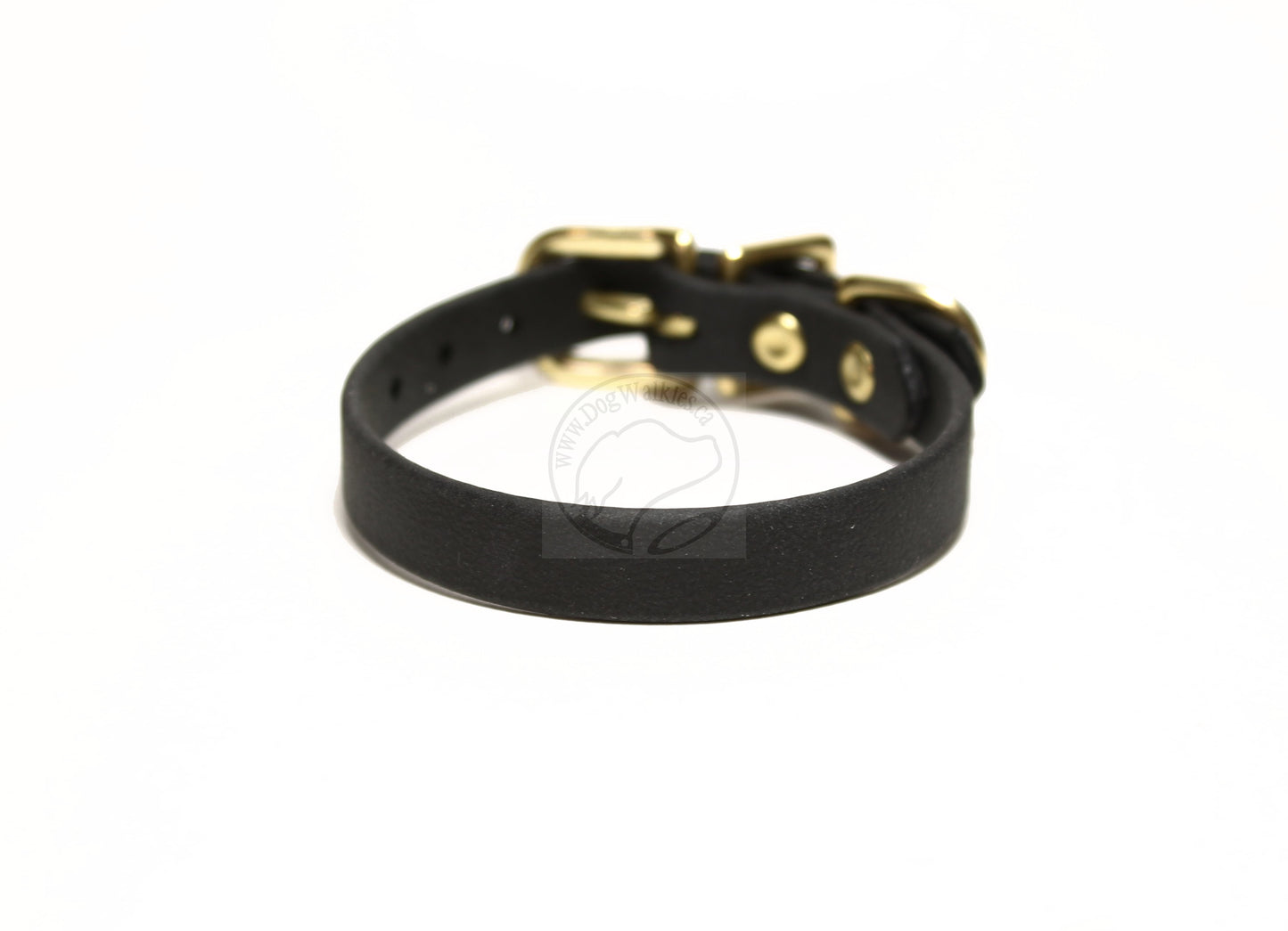 Jet Black Biothane Small Dog Collar - 1/2" (12mm) wide