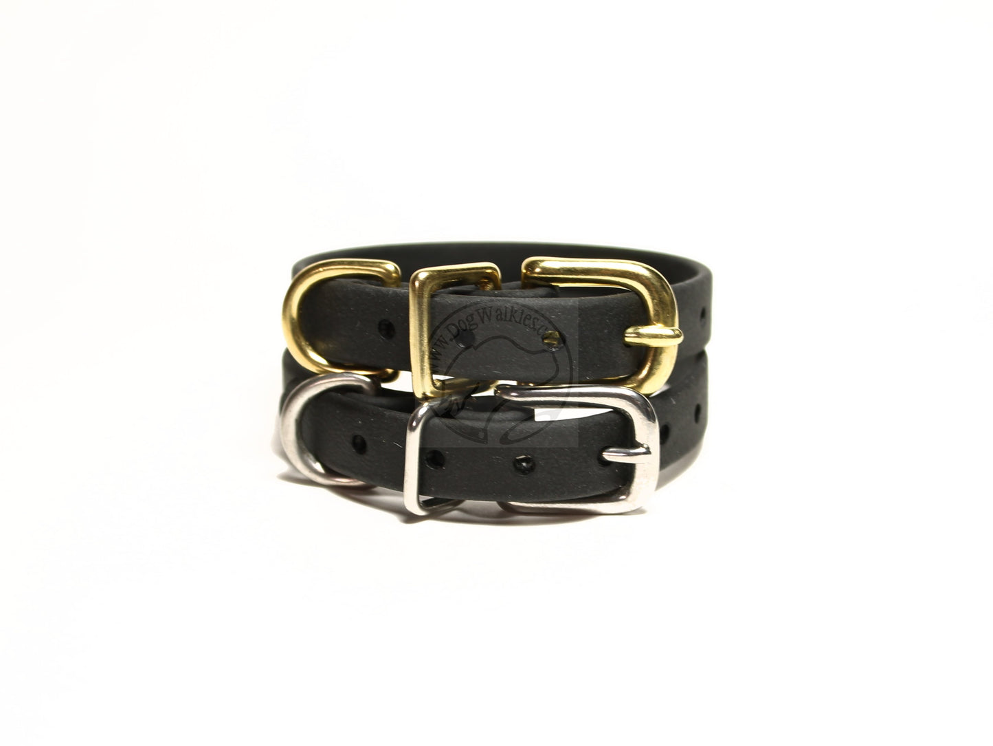 Jet Black Biothane Small Dog Collar - 1/2" (12mm) wide