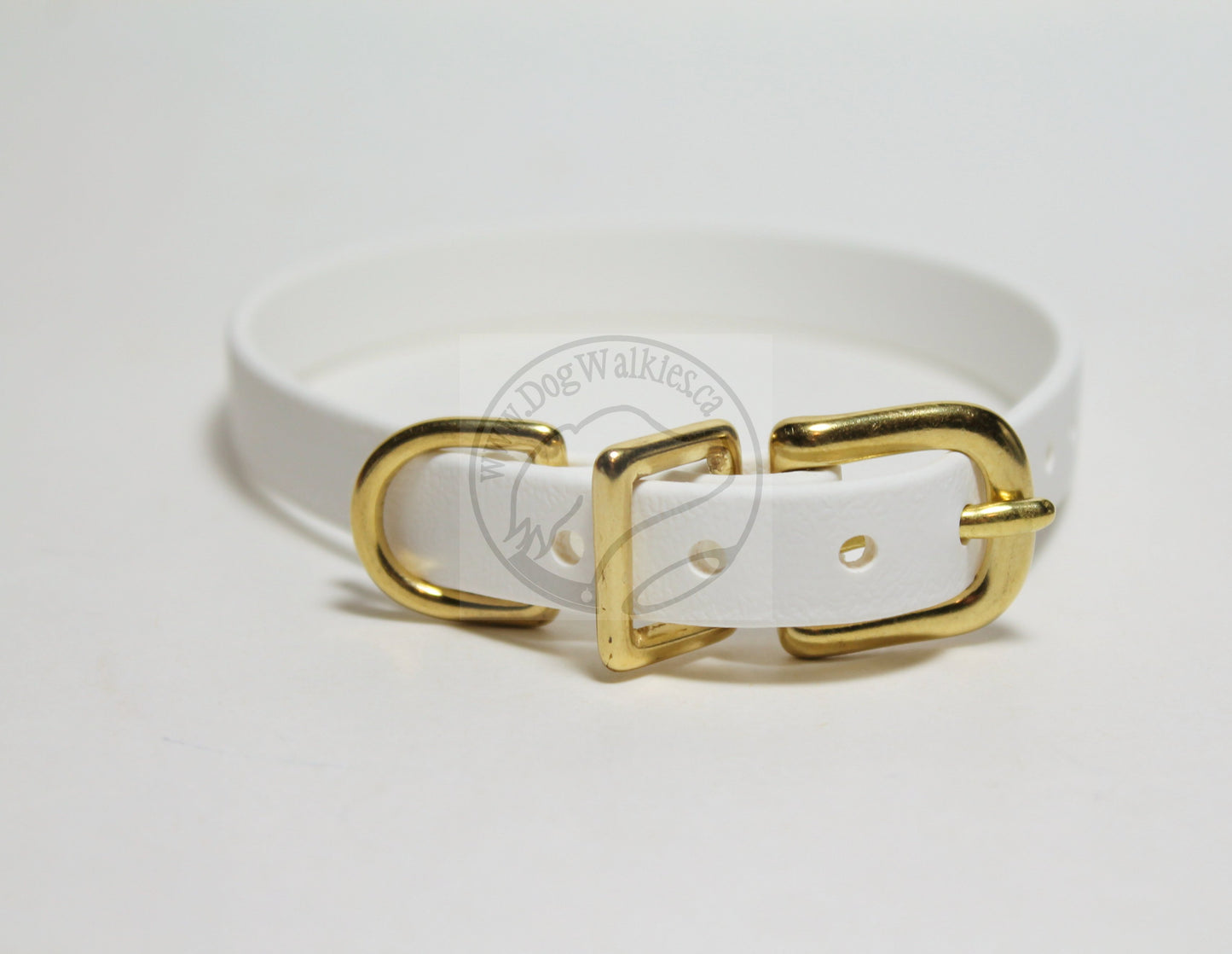 Snow White Biothane Small Dog Collar - 1/2" (12mm) wide