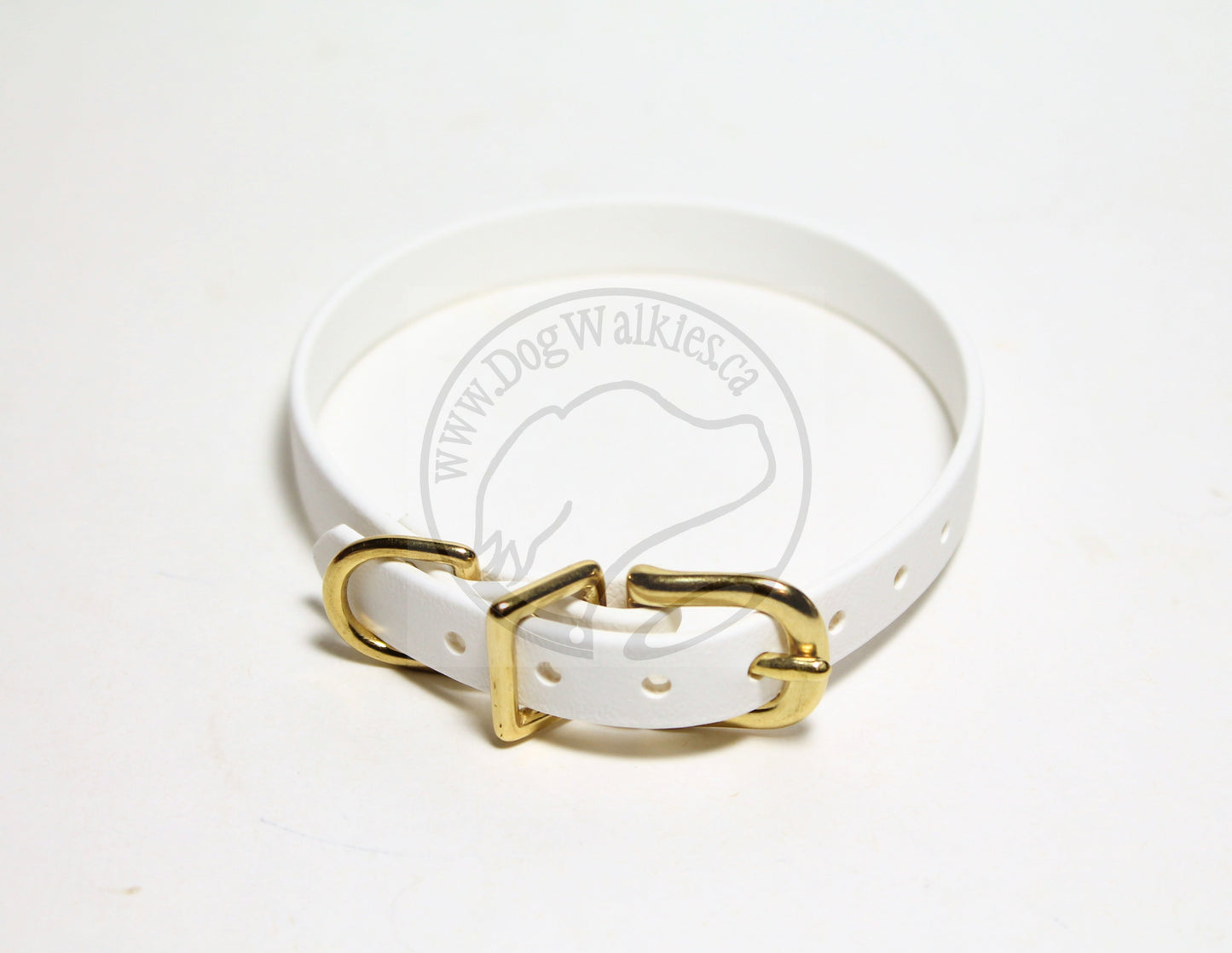 Snow White Biothane Small Dog Collar - 1/2" (12mm) wide