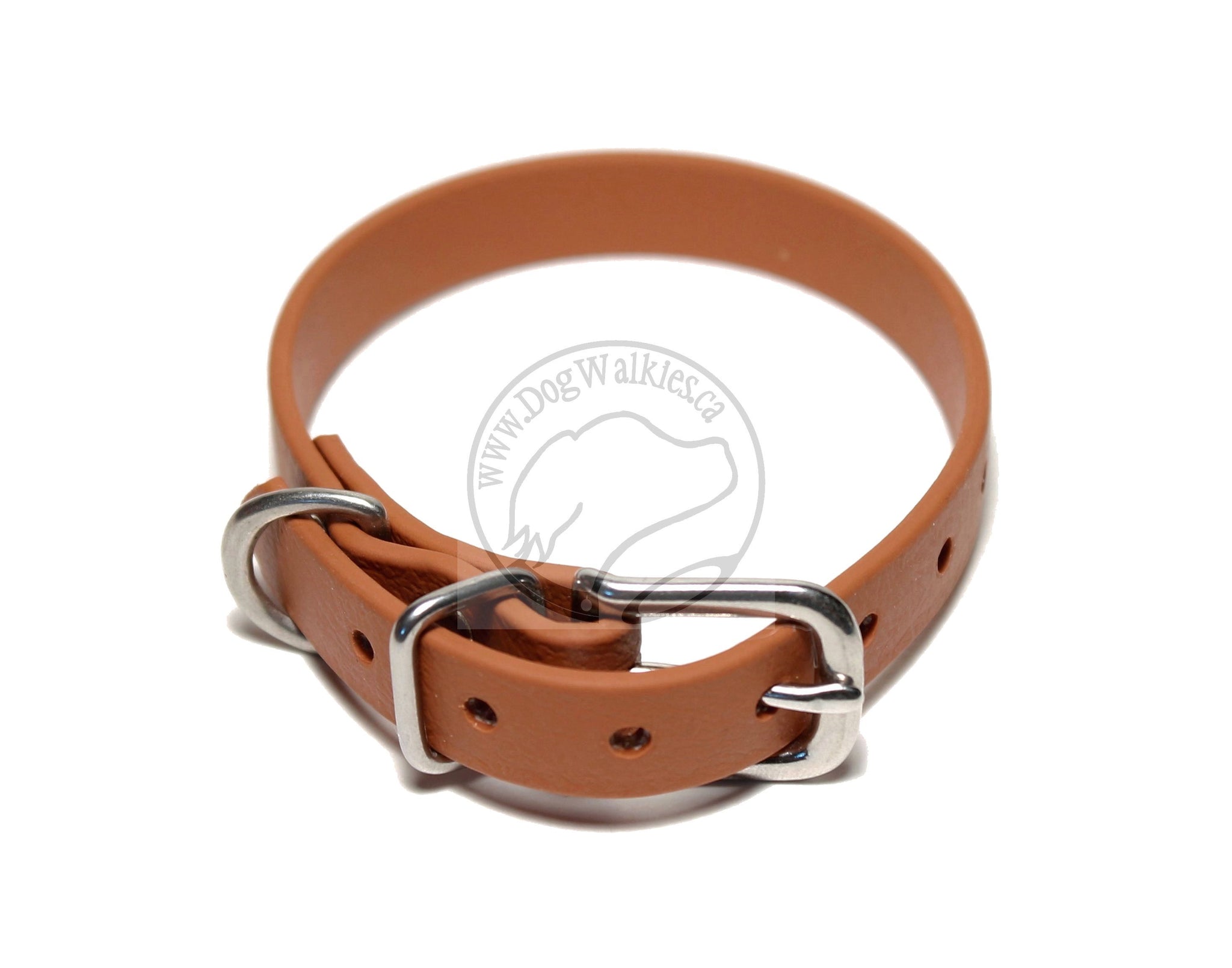 Caramel Brown Biothane Small Dog Collar - 1/2" (12mm) wide