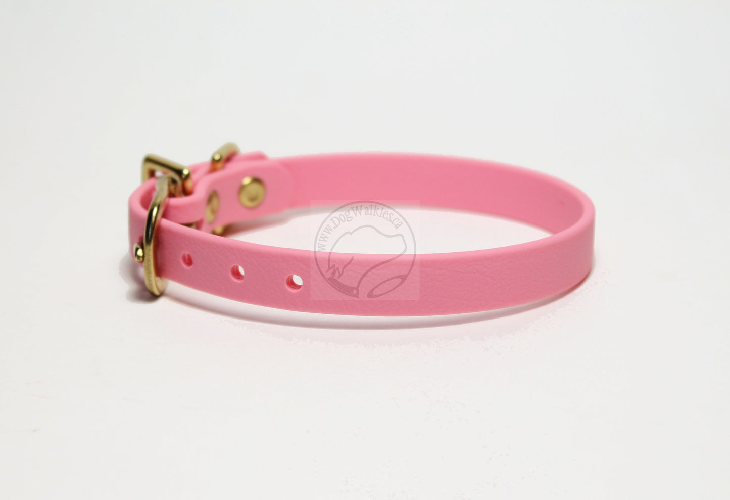 Bubblegum Pink Biothane Small Dog Collar - 1/2" (12mm) wide