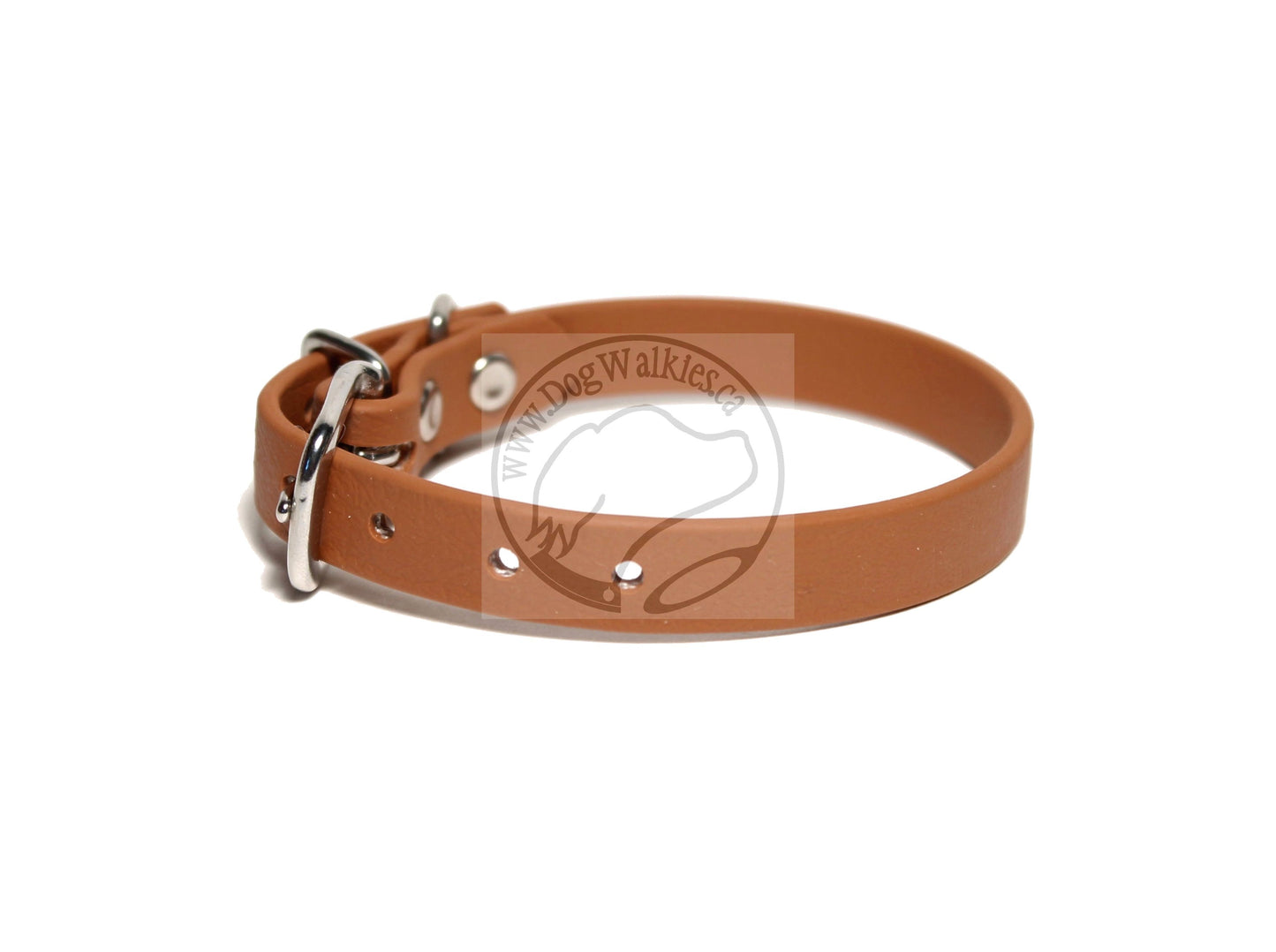 Caramel Brown Biothane Small Dog Collar - 1/2" (12mm) wide