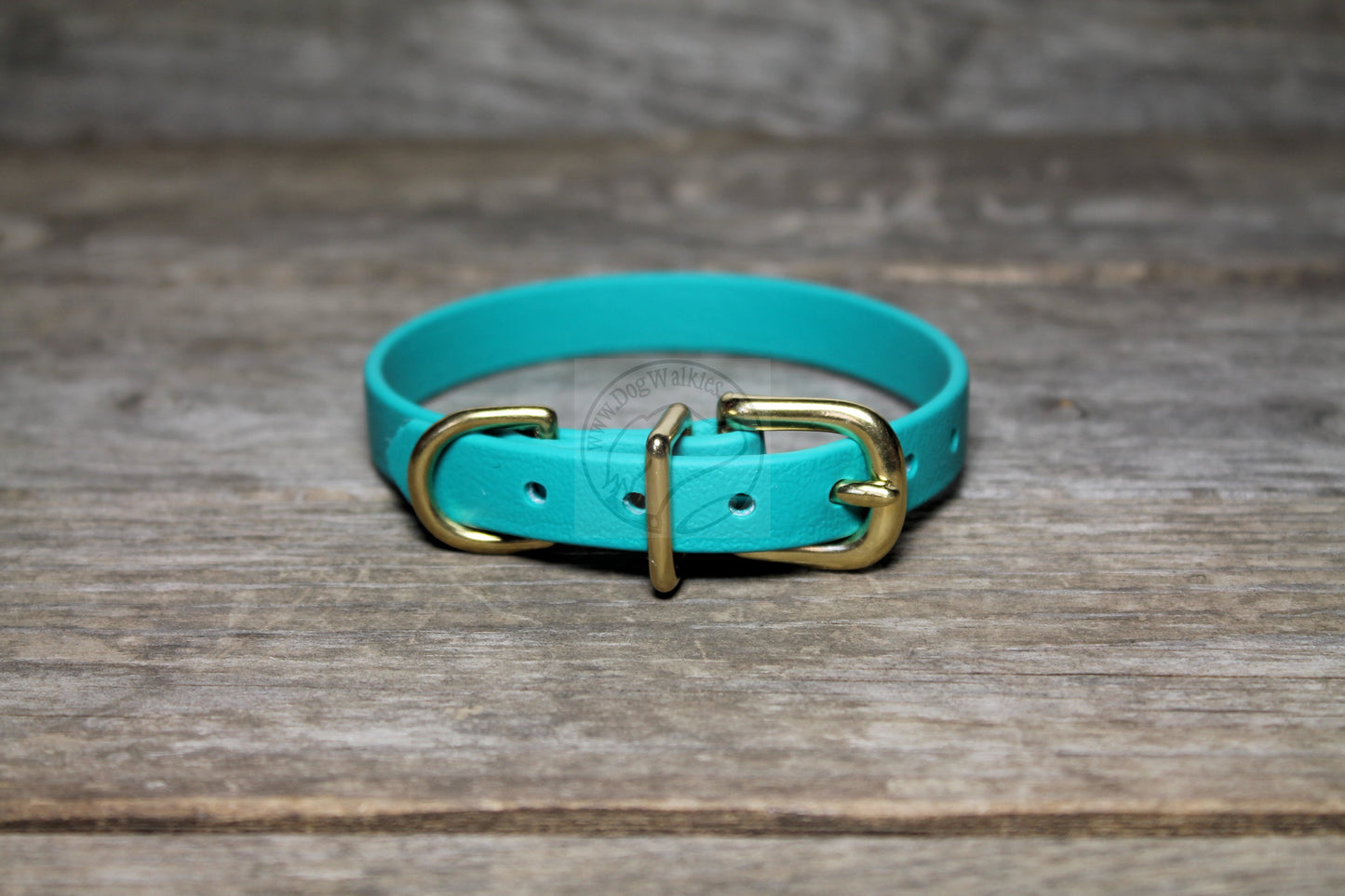 Teal Biothane Small Dog Collar - 1/2" (12mm) wide